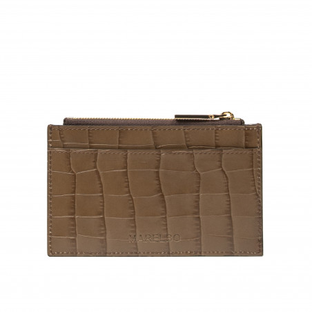 Tarjetero 209g croco marrón