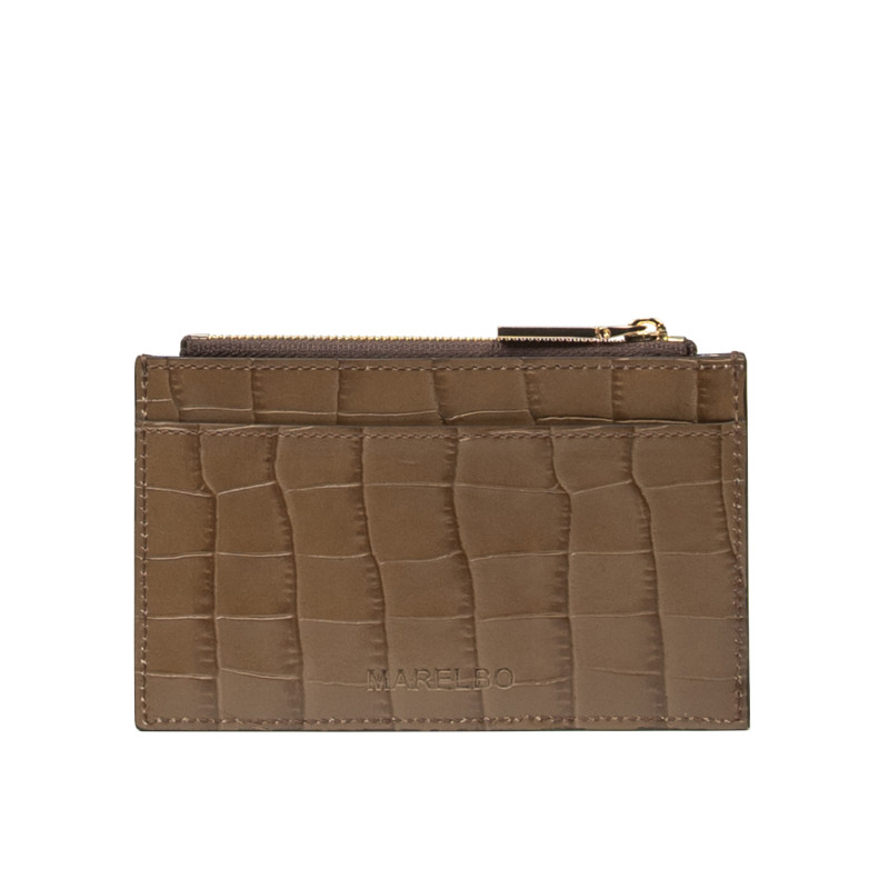 Tarjetero 209g croco marrón