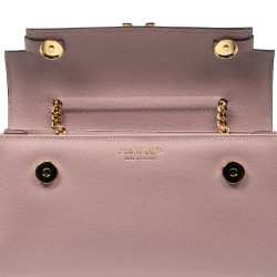Bolso de dama de hombro 041g rosa polvo saffiano