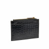 Tarjetero 209g croco charol negro