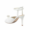 Sandalias de mujer 1351 satén blanco