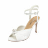 Sandalias de mujer 1351 satén blanco