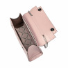 Bolso de mujer al hombro 041g 01 rosa empolvado saffiano