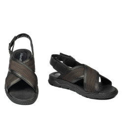 Sandalias hombre 364 negro combinado