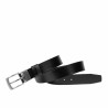 Cinturón de hombre 71b negro brillante+negro perforado