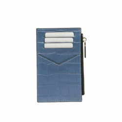 Portatarjetas 209g croco azul cielo