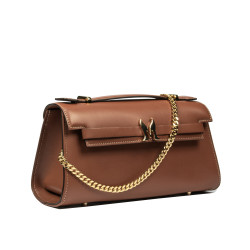 Bolso de mujer al hombro 041g marrón coñac
