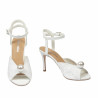 Sandalias de mujer 1351 satén blanco