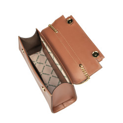 Bolso de mujer al hombro 041g marrón coñac