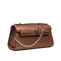 Bolso de mujer de hombro 041g 01 marrón coñac