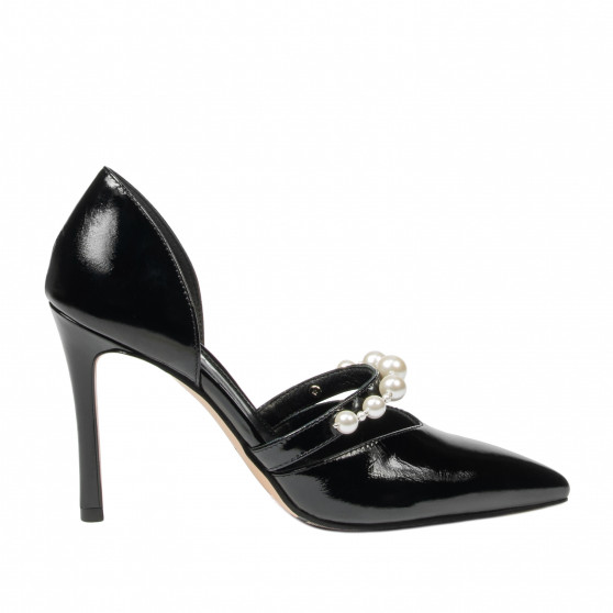 Zapatos elegantes de mujer 1350 charol negro