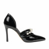 Zapatos elegantes de mujer 1350 charol negro