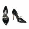 Zapatos elegantes de mujer 1350 charol negro