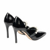 Zapatos elegantes de mujer 1350 charol negro