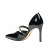 Zapatos elegantes de mujer 1350 charol negro