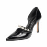 Zapatos elegantes de mujer 1350 charol negro