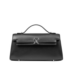 Bolso de hombro para mujer 041g 01 negro napa