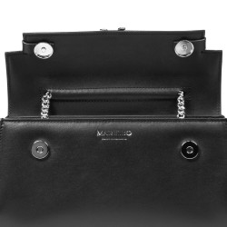 Bolso de hombro para mujer 041g 01 negro napa