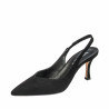 Sandalias de mujer 1343 negro terciopelo