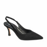 Sandalias de mujer 1343 negro terciopelo