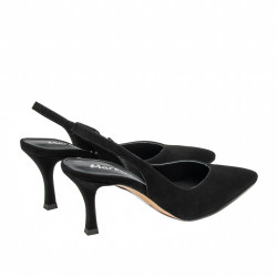 Sandalias de mujer 1343 negro terciopelo
