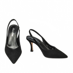 Sandalias de mujer 1343 negro terciopelo