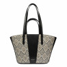 Bolsa de playa para mujer 044g 01 de rafia negro