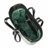 Bolsa de playa para mujer 044g 01 de rafia negro