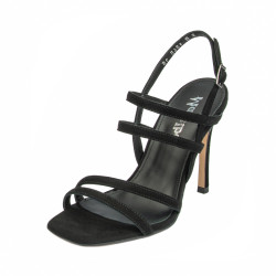 Sandalias mujer 1345 negro terciopelo