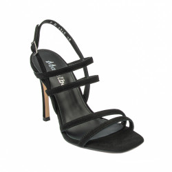 Sandalias mujer 1345 negro terciopelo