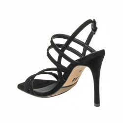 Sandalias mujer 1345 negro terciopelo