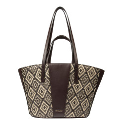 Bolso de playa para mujer 044g rafia cacao