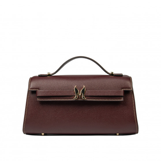 Bolso de mujer de hombro 041g burdeos