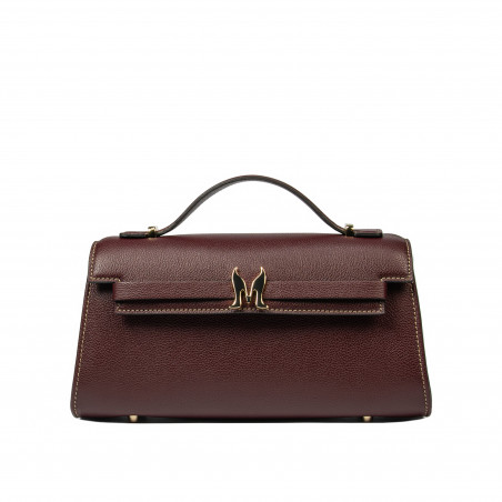 Bolso de mujer de hombro 041g burdeos