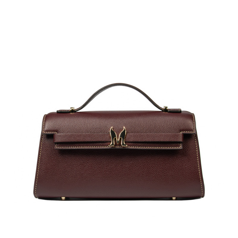 Bolso de mujer de hombro 041g burdeos