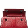 Bolso de hombro de mujer 041g 01 cocodrilo rojo