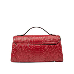 Bolso de hombro de mujer 041g 01 cocodrilo rojo