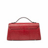Bolso de hombro de mujer 041g 01 cocodrilo rojo