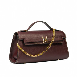 Bolso de mujer de hombro 041g burdeos
