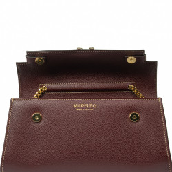 Bolso de mujer de hombro 041g burdeos