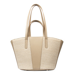 Bolso de playa para dama 044g nude+rafia