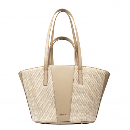 Bolso de playa para dama 044g nude+rafia