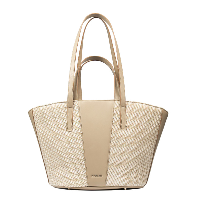 Bolso de playa para dama 044g nude+rafia