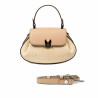 Bolso de mano para dama 042g 01biz nude+rafia