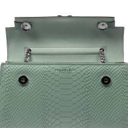 Bolso de mujer de hombro 041g 01 croco pistachio