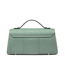 Bolso de mujer de hombro 041g 01 croco pistachio