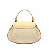 Bolso de mano para mujer 042g amarillo mantequilla+rafia