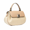 Bolso de mano para mujer 043g 01 biz nude+rafia