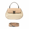 Bolso de mano para mujer 043g 01 biz nude+rafia