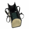 Bolso de mujer de playa 045g 01 negro napa+rafia sand olive